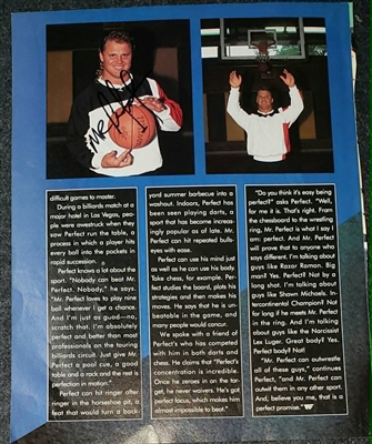 MR. PERFECT signed magazine pinup