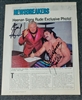 VINTAGE WWF MAGAZINE PAGE signed by RICK RUDE & BOBBY HEENAN