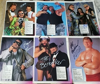VINTAGE WWF MAGAZINE PAGE signed LOT OF 6