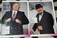 MR. FUGI & BOBBY HEENAN signed vintage wwf magazine pages