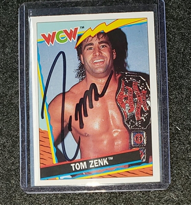 ***RARE***  TOM ZENK signed wcw 1992 UK exclusive card