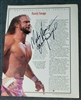 VINTAGE WWF MAGAZINE PAGE signed by RANDY SAVAGE