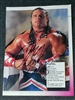 VINTAGE WWF MAGAZINE PAGE signed by BRITISH BULLDOG