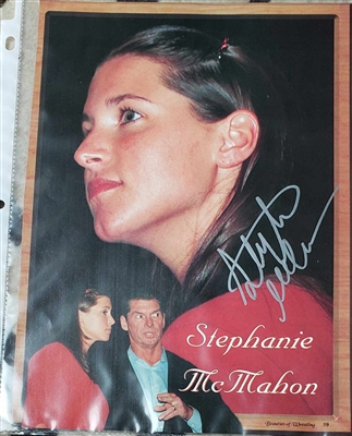 STEPHANIE MCMAHON signed pinup