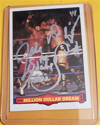 JAKE THE SNAKE ROBERTS & TED DIBIASE signed card