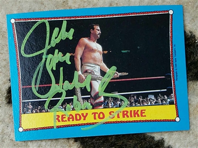 JAKE ROBERTS signed 1987 TOPPS trading card