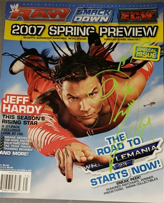 JEFF HARDY signed VINTAGE magazine