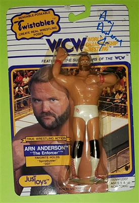 ARN ANDERSON signed vintage wcw bendie