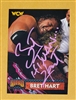 BRET HART signed trading card