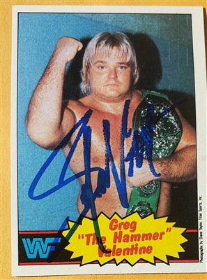 GREG VALENTINE signed 1985 TOPPS vintage card
