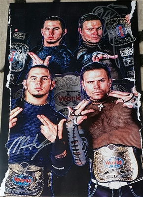 THE HARDY BOYZ signed 11x17 poster! Matt & Jeff Hardy!