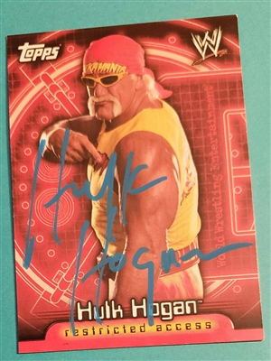 HULK HOGAN signed card