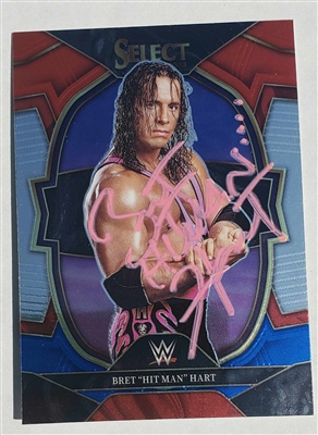 BRET HART signed card