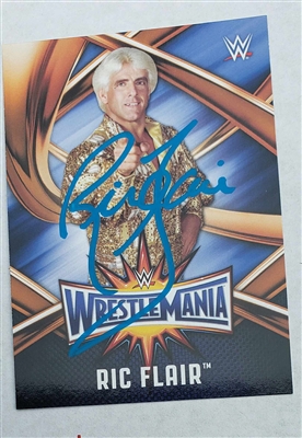 RIC FLAIR signed card