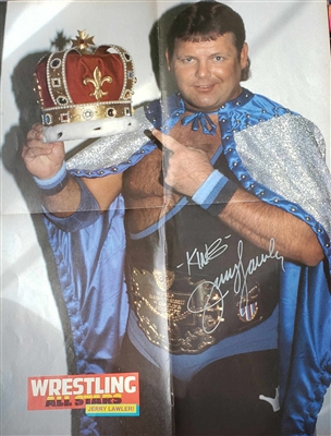 JERRY THE KING LAWLER signed fold out poster
