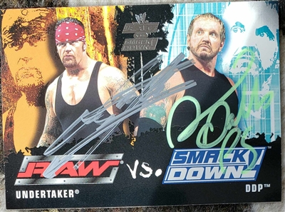 THE UNDERTAKER & DDP signed card