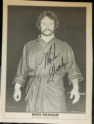 MIKE GRAHAM signed PWI wrestling album #5 pinup