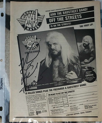 MICHAEL P.S. HAYES signed magazine page