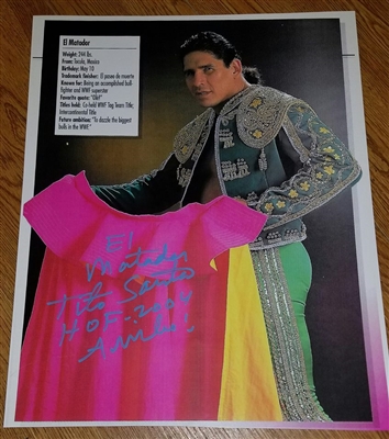 EL MATADOR TITO SANTANA signed poster