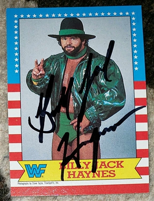 BILLY JACK HAYNES signed 1987 topps card