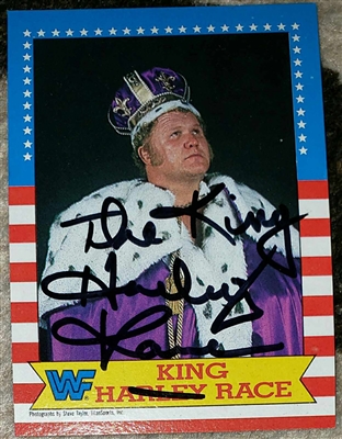 HARLEY RACE signed 1987 topps card