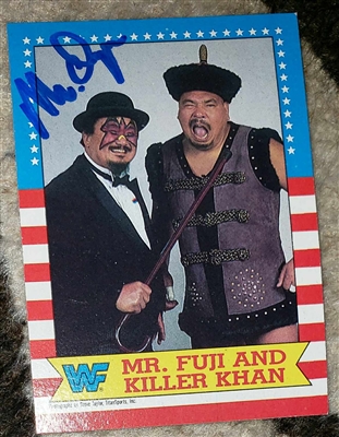 MR. FUGI signed 1987 topps card