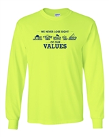 Hi-Vis Long-Sleeve Values Tee - Safety Green