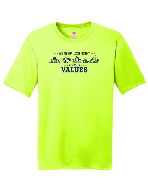 Cool Dry Performance Hi-Vis Values T-Shirt