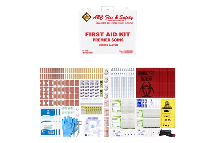 ABC MANITOBA FIRST AID KIT - INTERMEDIATE UNITIZED - METAL CASE - CSA TYPE 3 LARGE