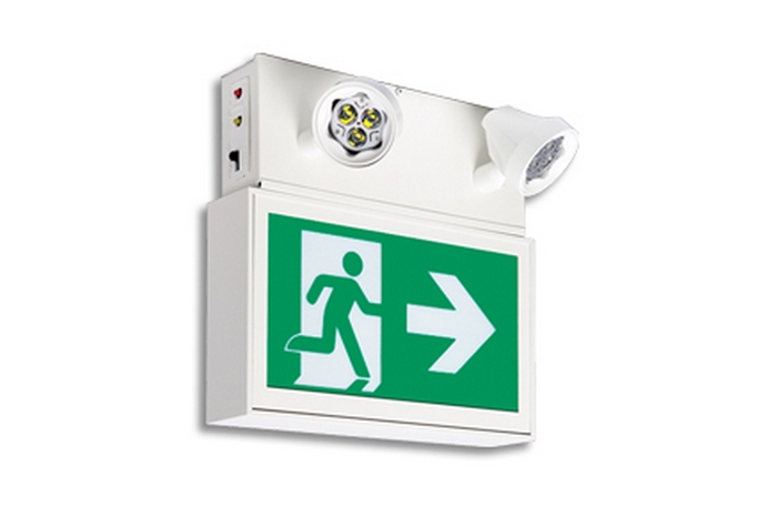 READY-LITE RAC SERIES EXTRUDED ALUMINUM PICTOGRAM EXIT COMBO UNIT