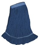 X-LARGE   BLUE   Premium Blend Economical LOOPED-END Wet Mop--1 1/4" BAND