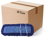 BULK CASE (18/Cs)  -  5" x 24" BLUE CLOSED LOOP Launderable DUST MOP