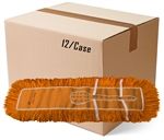 BULK CASE (12/Cs)  -  5" x 48" ORANGE CLOSED LOOP Launderable DUST MOP
