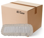 BULK CASE (18/Cs)  -  5" x 24" WHITE CLOSED LOOP Launderable DUST MOP