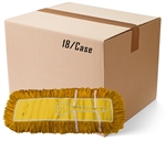 BULK CASE (18/Cs)  -  5" x 18" YELLOW CLOSED LOOP Launderable DUST MOP