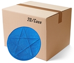 BULK CASE (20/Cs) - 19" BLUE Microfiber Loop Pile CARPET BONNET