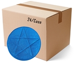 BULK CASE (24/Cs) - 8" BLUE Microfiber Loop Pile CARPET BONNET