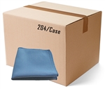 BULK CASE (204/Cs) 16" X 16"   BLUE   MESH Microfiber Scrub Cleaning Cloths