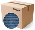 BULK CASE (20/Cs) - 21" GRAY Microfiber CARPET BONNET w/Scrub Strips