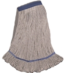 X-LARGE COTTON Blend LOOPED-END Wet Mop--1 1/4" BAND