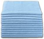 DOZEN BLUE 12" x 12"   (200 GSM) 80/20 TERRY Microfiber Cleaning Cloths