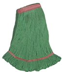 LARGE   GREEN   Blend LOOPED-END Wet Mop--1 1/4" BAND