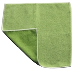 DOZEN   12" X 12"   GREEN   Microfiber COMBINATION Scrubber Cloths