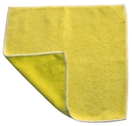 DOZEN 12" X 12"   YELLOW   Microfiber COMBINATION Scrubber Cloths