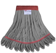 EACH LARGE GRAY MICROFIBER Rough Floor LOOPED-END Wet Mop--1 1/4" BAND