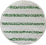 13" LOW-PROFILE Rayon Blend Carpet Bonnet w/Green Scrub Strips