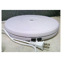 24 lbs  Load 9.8" Inch Dia. White Electric Motorized Rotating Turntable Lazy Susan