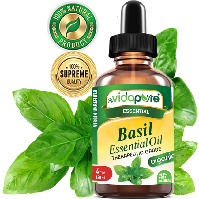 Basil Essential Oil Organic myVidaPure