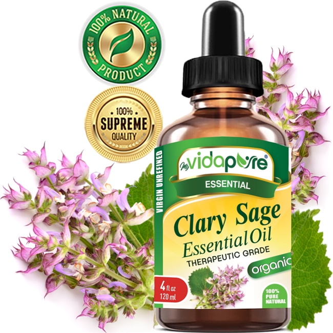 Clary Sage Essential Oil Organic myVidaPure