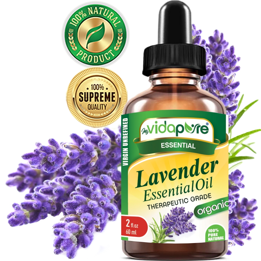 Lavender Essential Oil Organic myVidaPure 2 Fl oz - 60 ml.